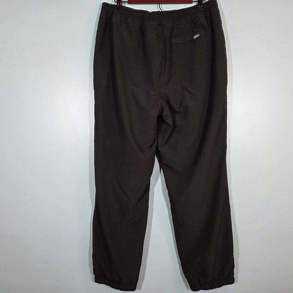 Eddie Bauer Womens 14 Fleece Lined Joggers Black Plaid Insulated Cargo Pants - Picture 2 of 11